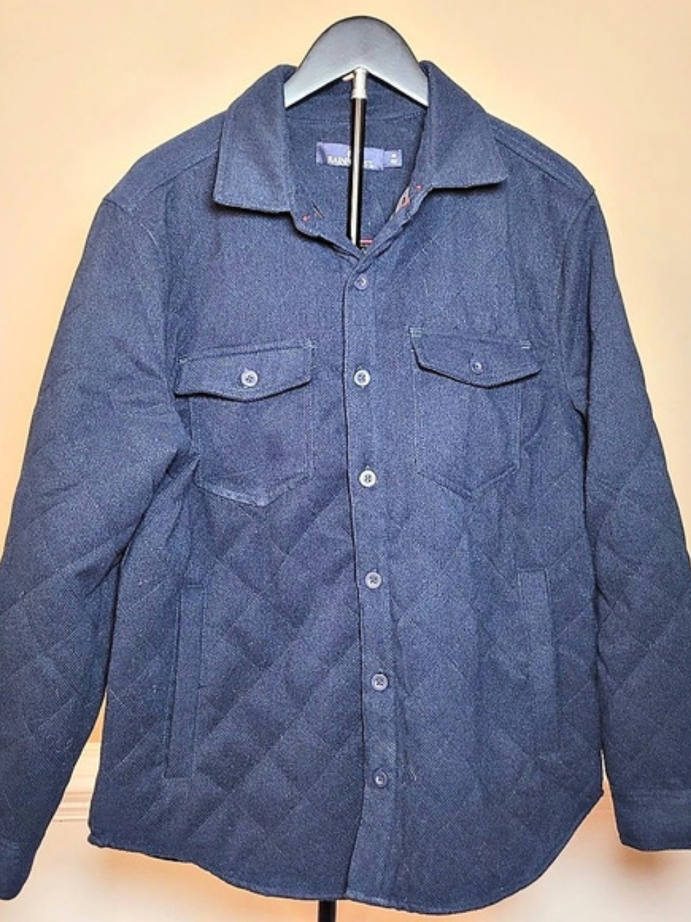 Rainforest The Weekend Outdoor Quilted Water Resistant Shacket Blue Medium Cozy
